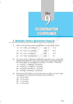 NCERT Exemplar Book for Class 12 Chemistry: Chapter 9 Coordination Compounds