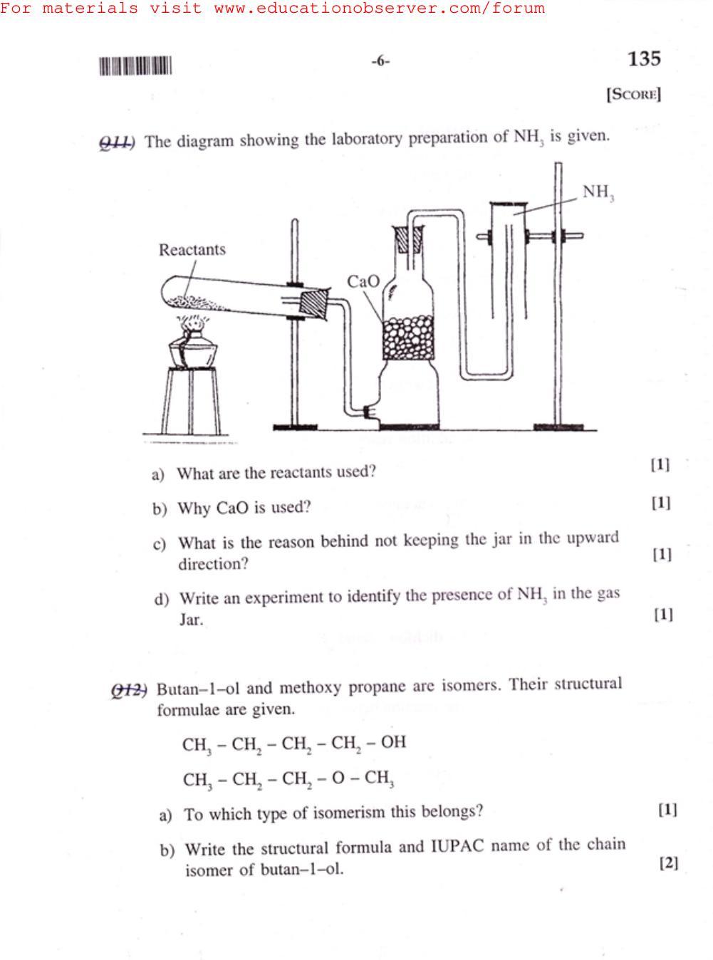 Kerala SSLC 2015 Chemistry Question Paper - Page 6