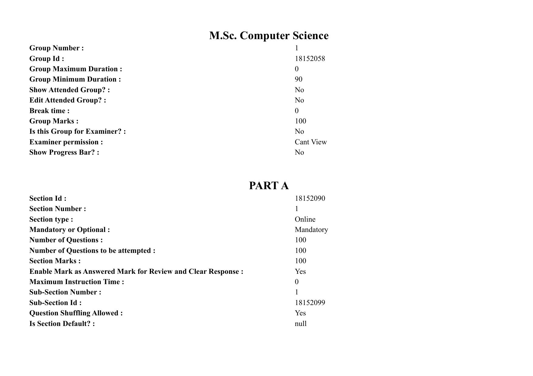 TS CPGET 2023 M Sc Computer Science (Shift 2) Question Paper with Answer Key - Page 2