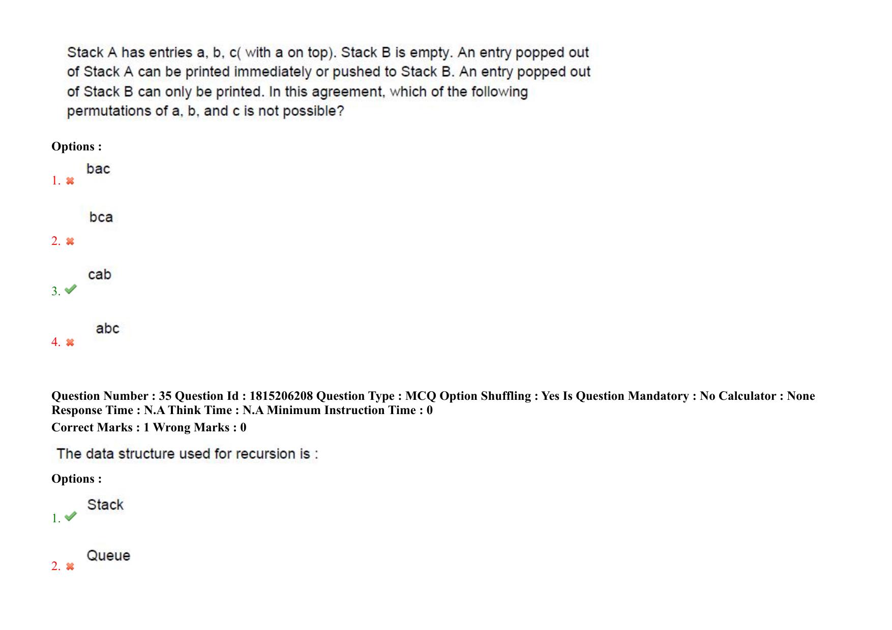 TS CPGET 2023 M Sc Computer Science (Shift 2) Question Paper with Answer Key - Page 36