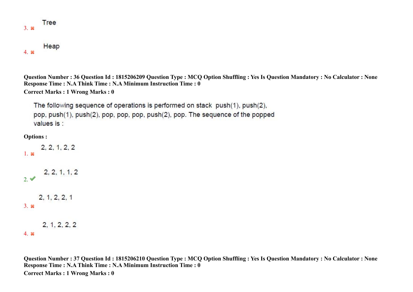 TS CPGET 2023 M Sc Computer Science (Shift 2) Question Paper with Answer Key - Page 37