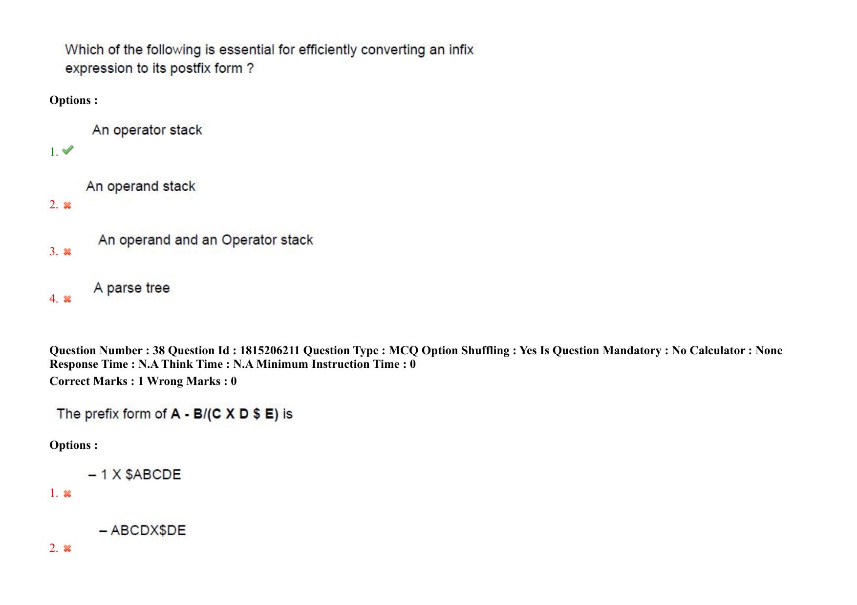 TS CPGET 2023 M Sc Computer Science (Shift 2) Question Paper with Answer Key - Page 38