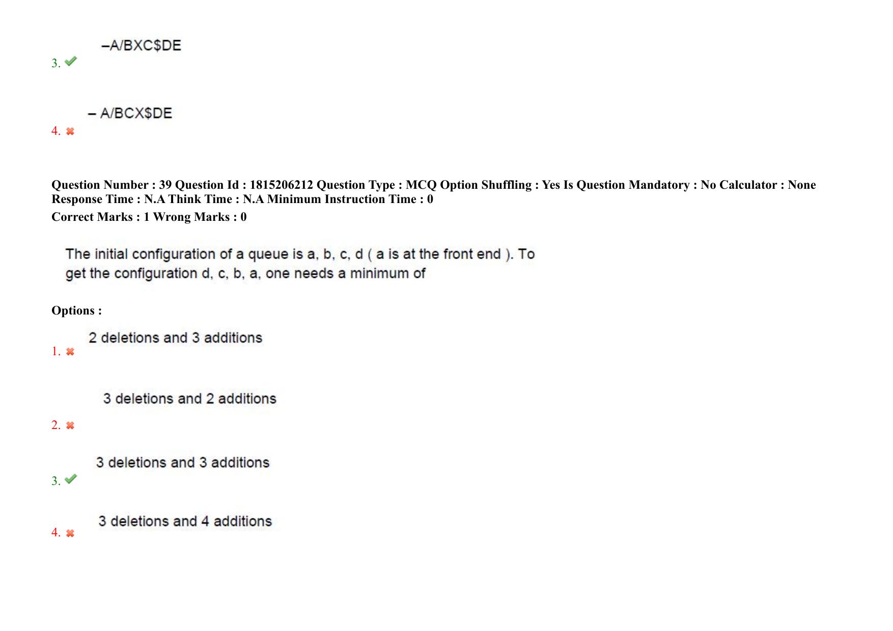 TS CPGET 2023 M Sc Computer Science (Shift 2) Question Paper with Answer Key - Page 39