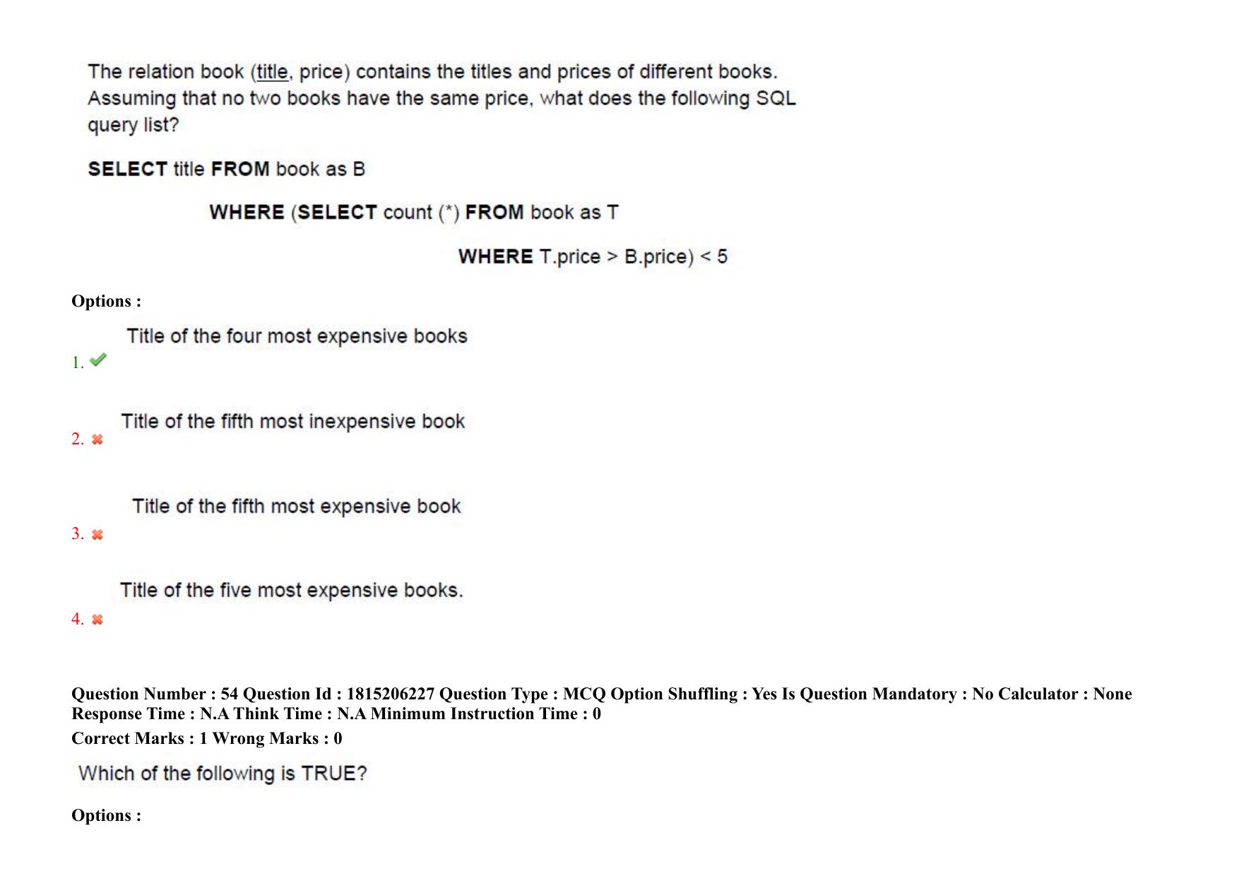TS CPGET 2023 M Sc Computer Science (Shift 2) Question Paper with Answer Key - Page 50