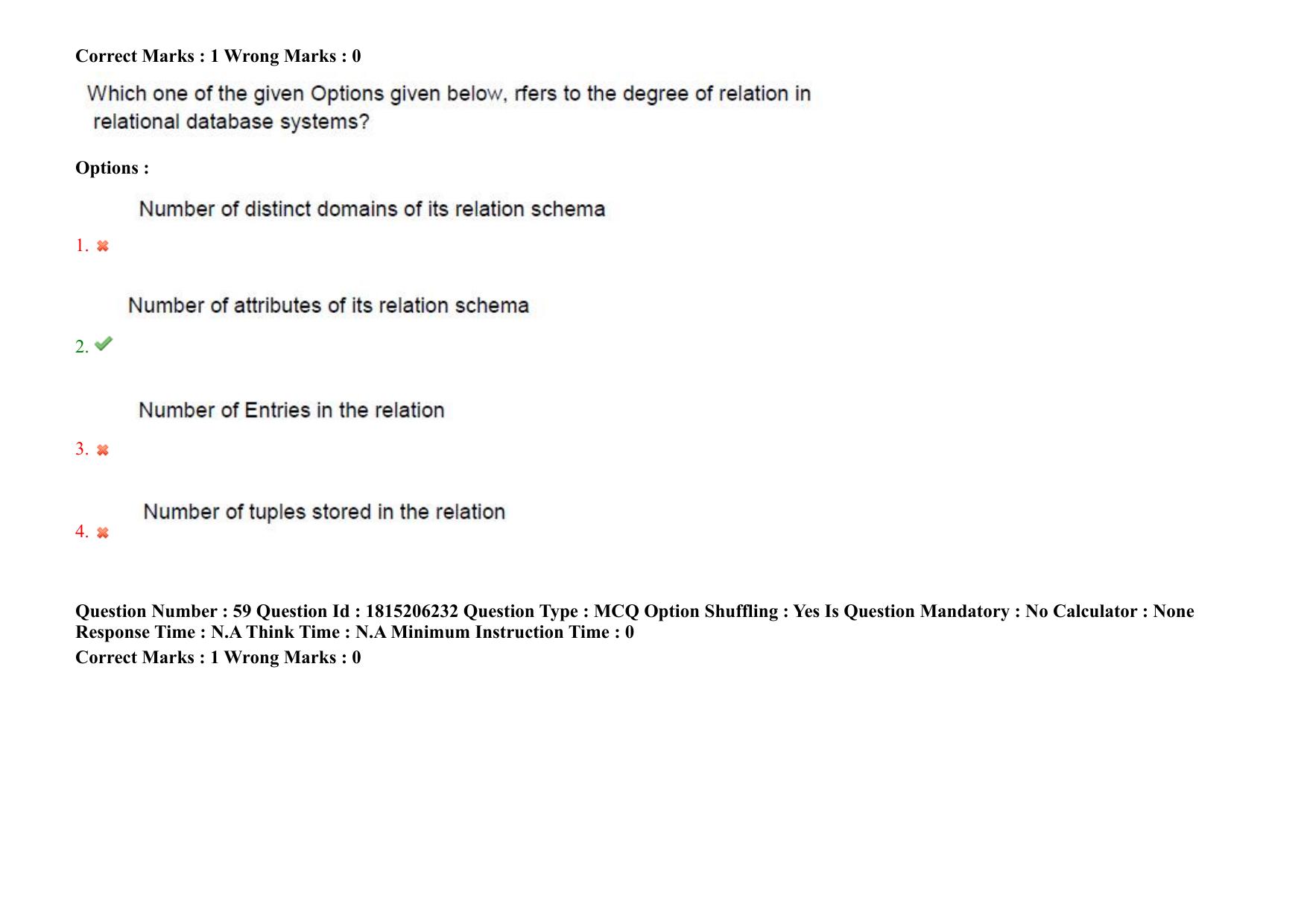 TS CPGET 2023 M Sc Computer Science (Shift 2) Question Paper with Answer Key - Page 54