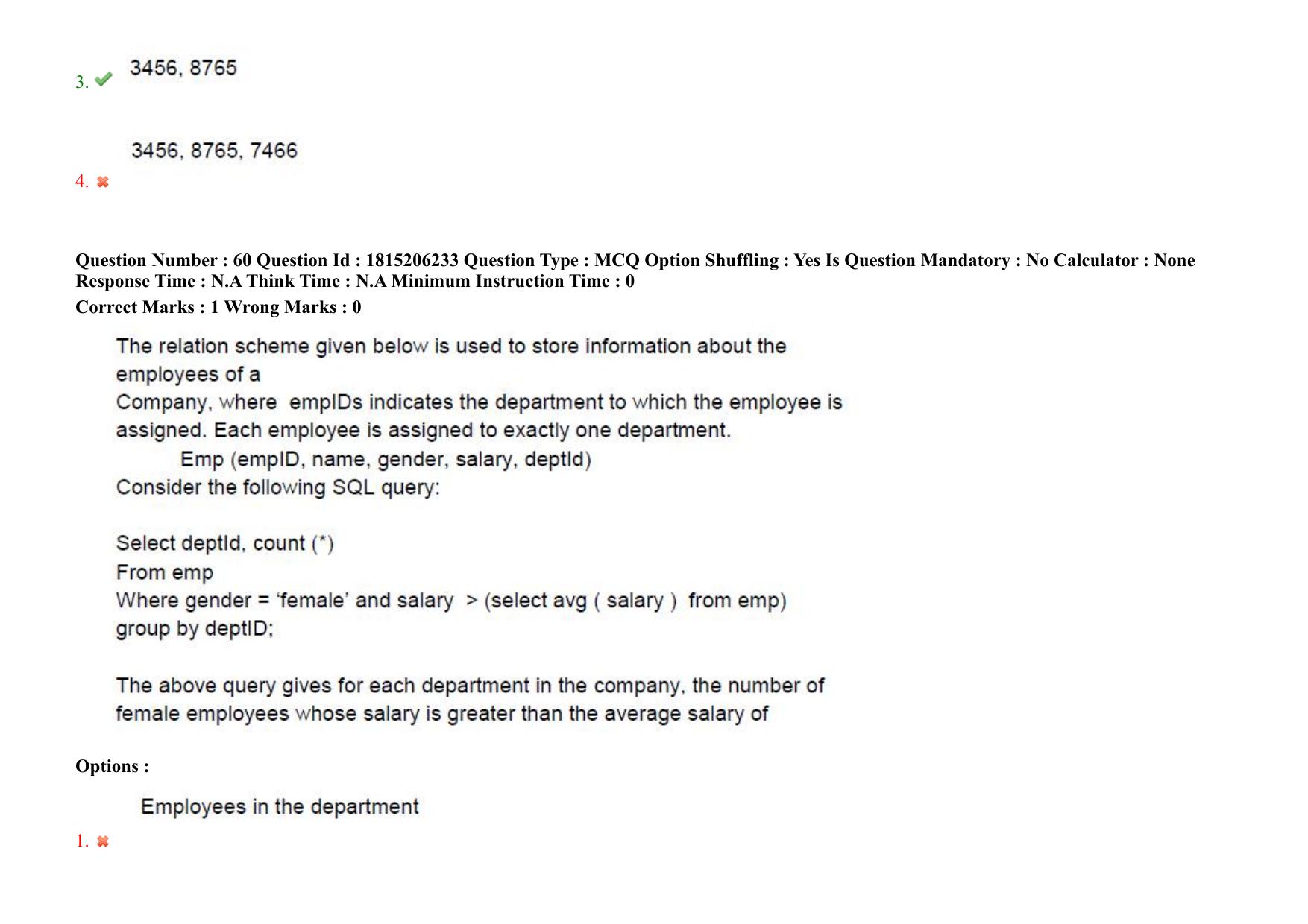 TS CPGET 2023 M Sc Computer Science (Shift 2) Question Paper with Answer Key - Page 56