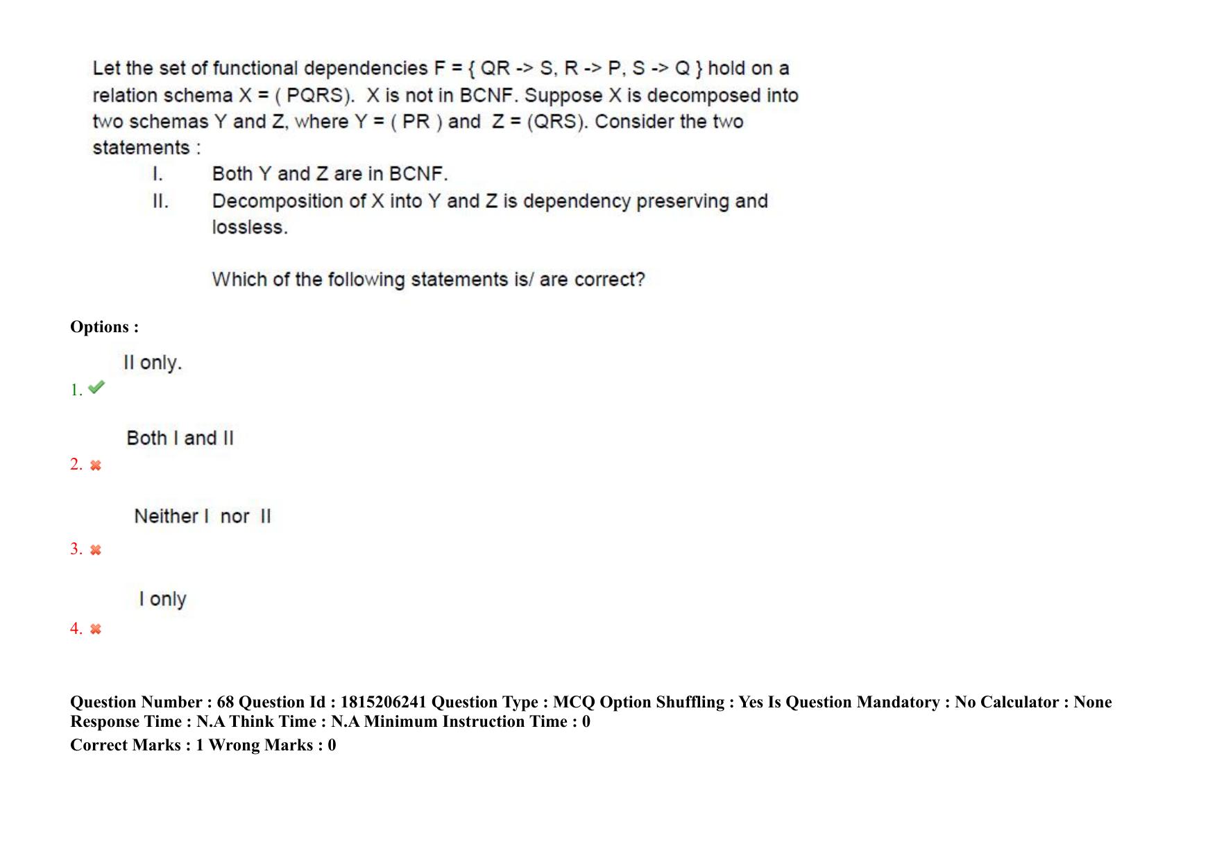 TS CPGET 2023 M Sc Computer Science (Shift 2) Question Paper with Answer Key - Page 62