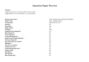TS CPGET 2023 M Sc Computer Science (Shift 2) Question Paper with Answer Key