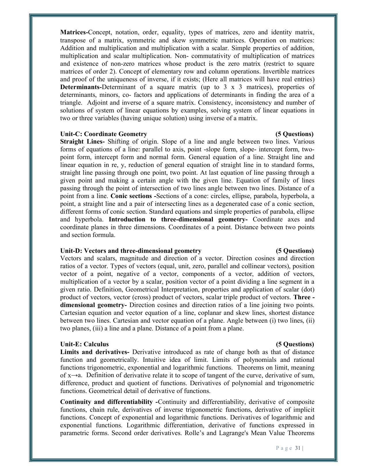 Rajasthan JET Exam Syllabus - Page 33