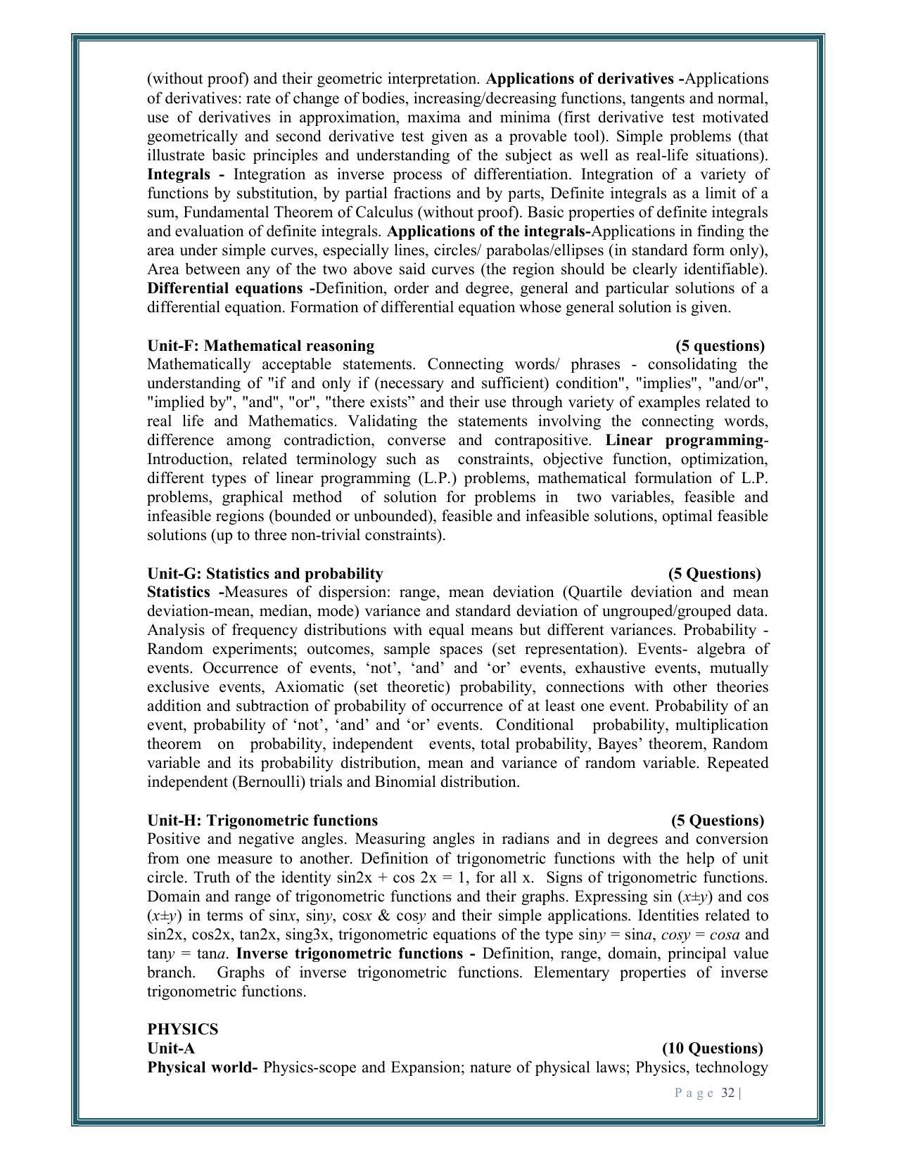 Rajasthan JET Exam Syllabus - Page 34