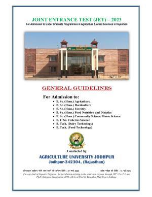 Rajasthan JET Exam Syllabus