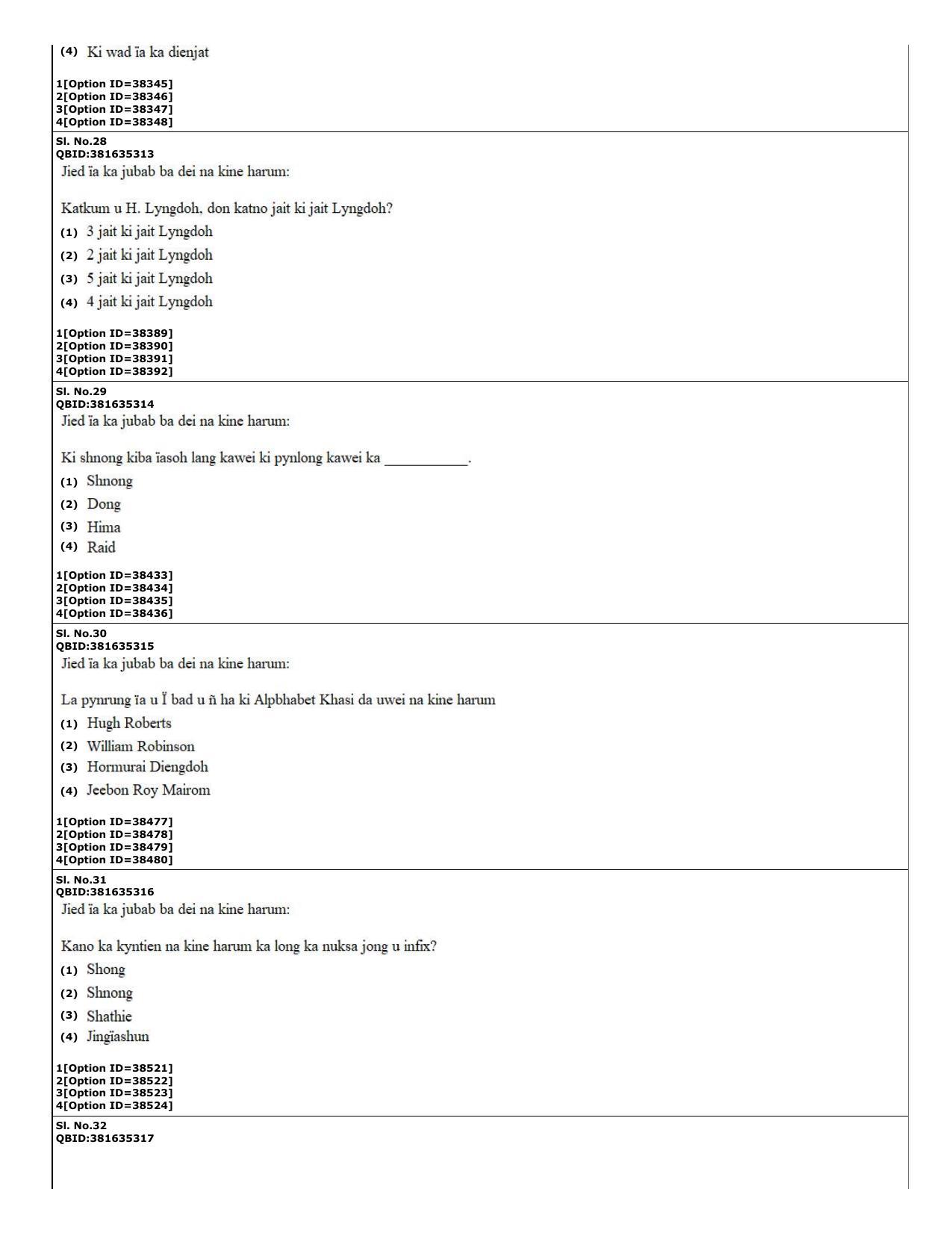 CUET (PG) 2022: PGQP-60 Khasi (10-09-2022) Question Paper - Page 11