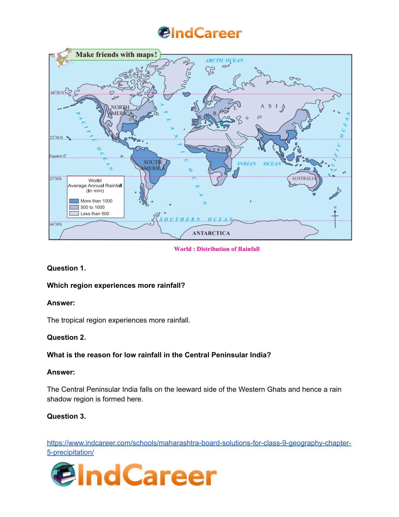 Maharashtra Board Solutions for Class 9- Geography: Chapter 5- Precipitation - Page 23