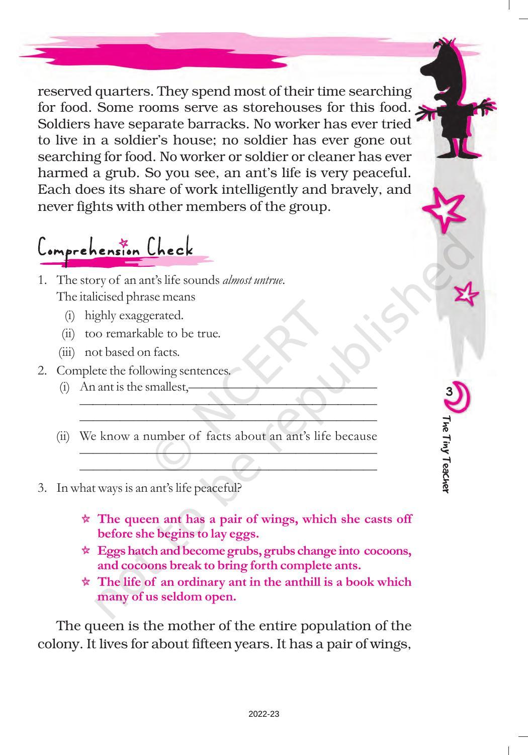 NCERT Book for Class 7 English (An Alien Hand): Chapter 1-The Tiny Teacher - Page 3