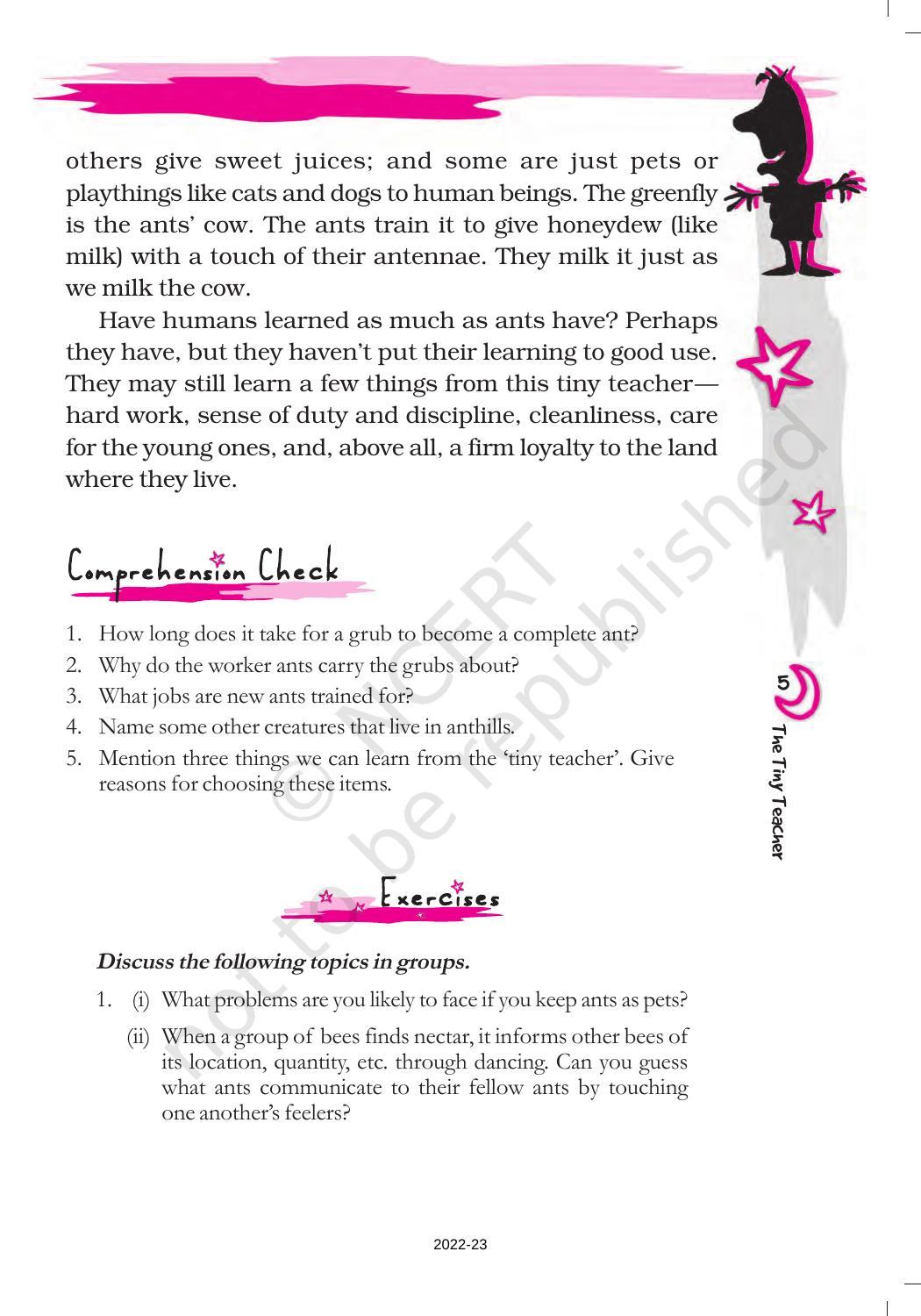 NCERT Book for Class 7 English (An Alien Hand): Chapter 1-The Tiny Teacher - Page 5