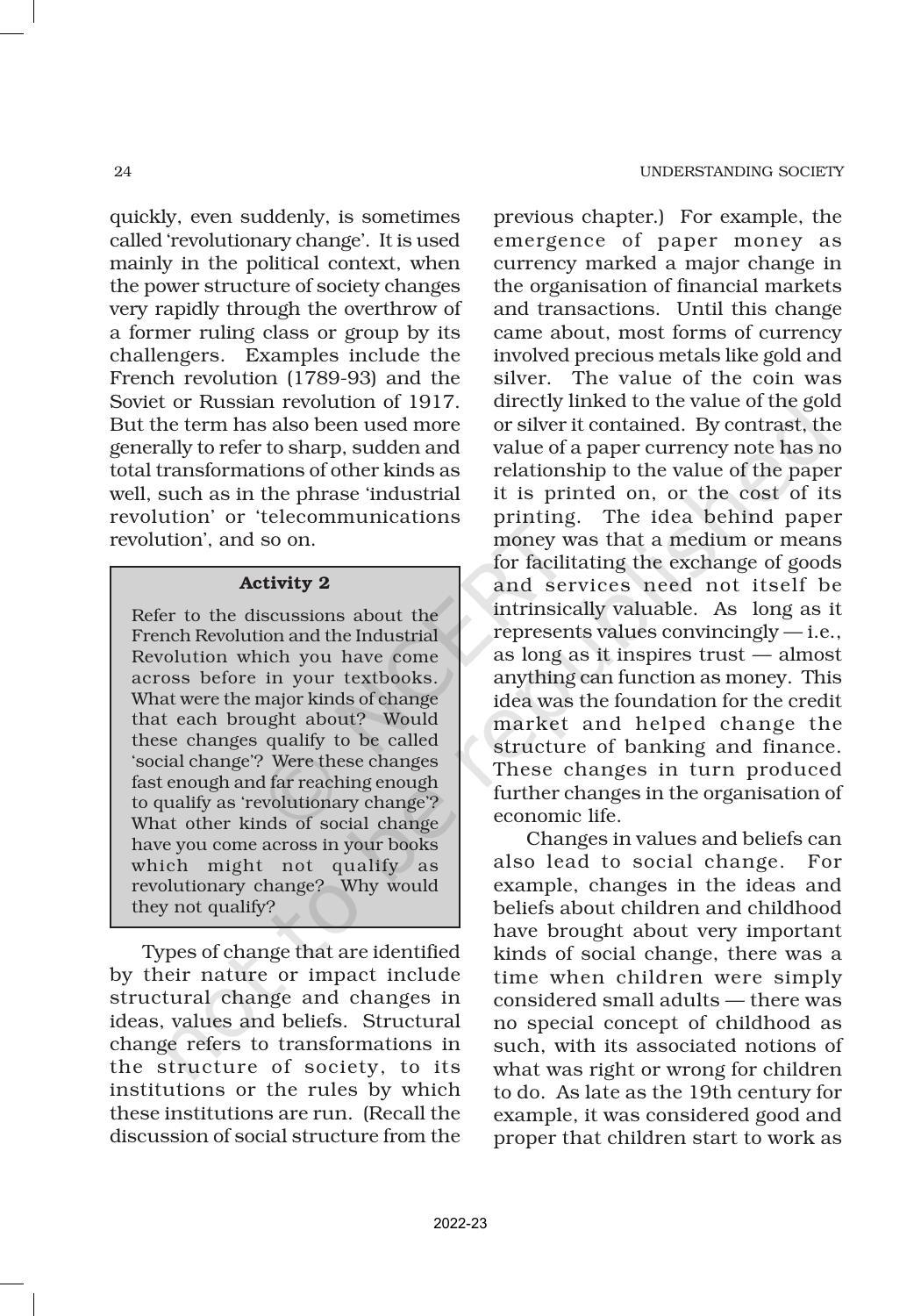NCERT Book for Class 11 Sociology (Part-II) Chapter 2 Social Change and Social Order in Rural and Urban Society - Page 3