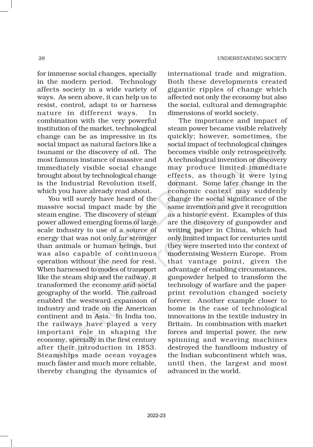 NCERT Book for Class 11 Sociology (Part-II) Chapter 2 Social Change and Social Order in Rural and Urban Society - Page 7