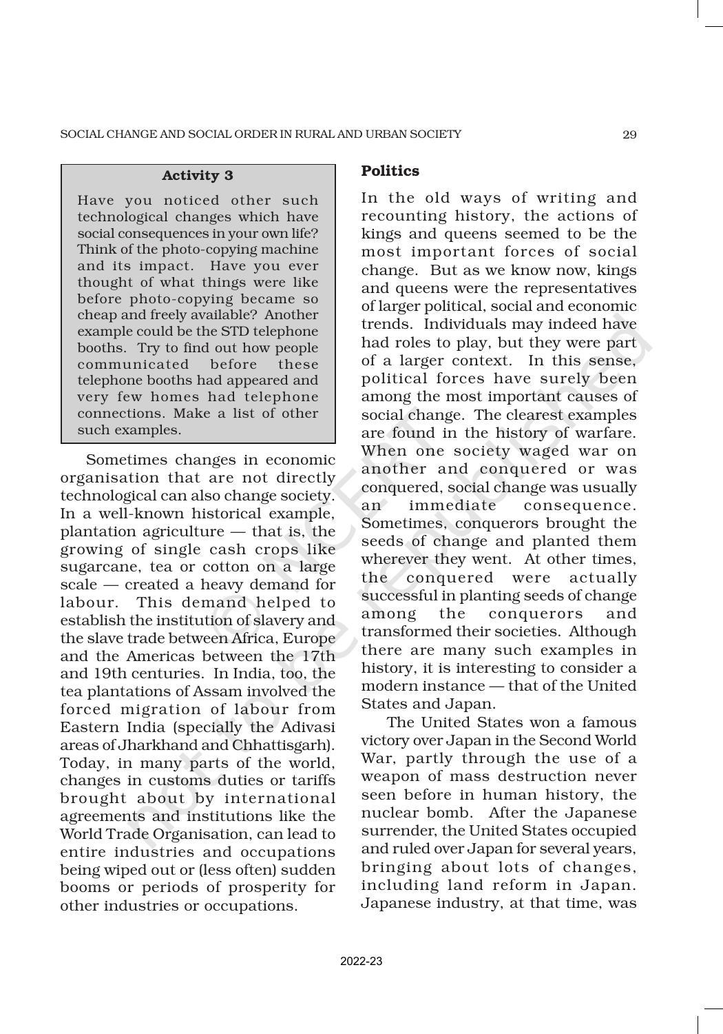 NCERT Book for Class 11 Sociology (Part-II) Chapter 2 Social Change and Social Order in Rural and Urban Society - Page 8