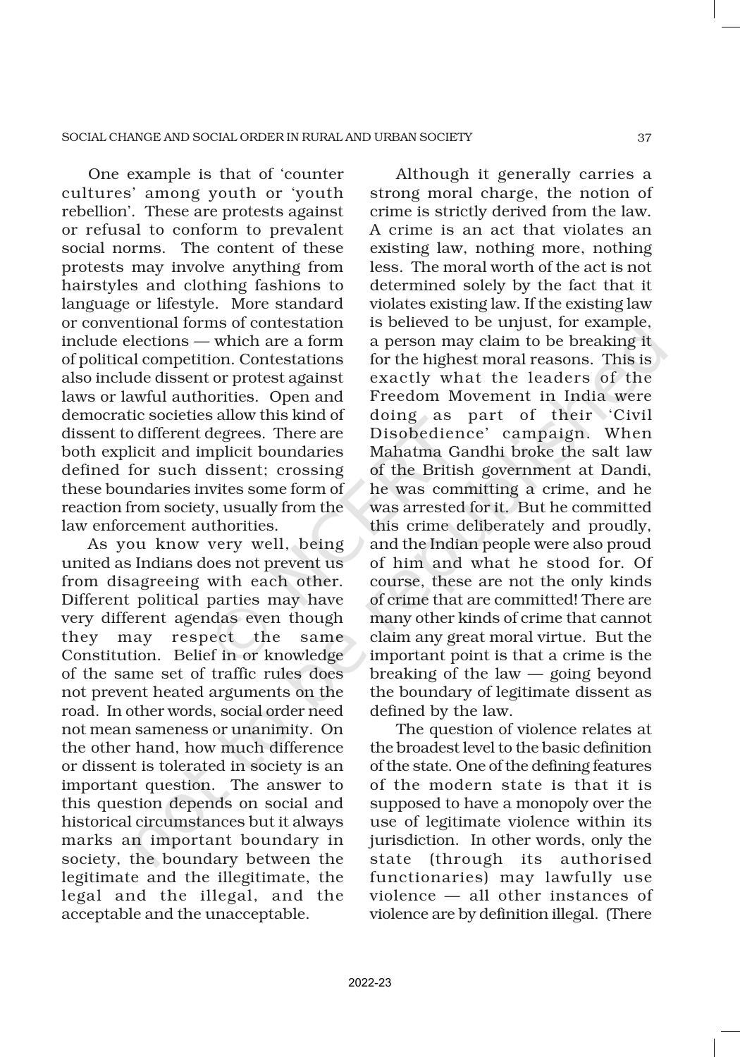 NCERT Book for Class 11 Sociology (Part-II) Chapter 2 Social Change and Social Order in Rural and Urban Society - Page 16