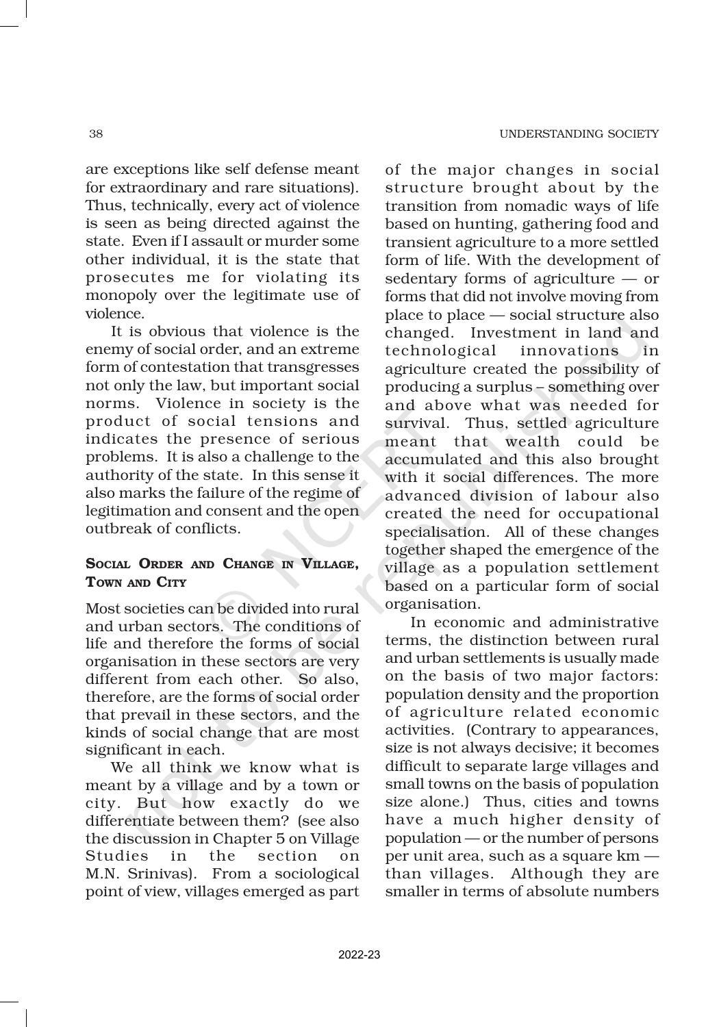 NCERT Book for Class 11 Sociology (Part-II) Chapter 2 Social Change and Social Order in Rural and Urban Society - Page 17