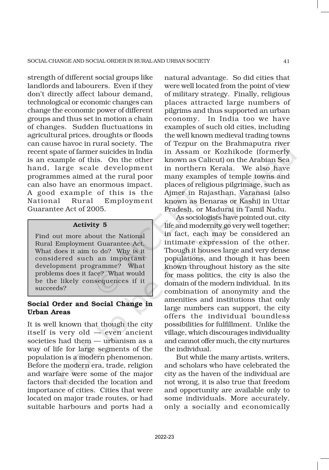 NCERT Book for Class 11 Sociology (Part-II) Chapter 2 Social Change and Social Order in Rural and Urban Society - Page 20
