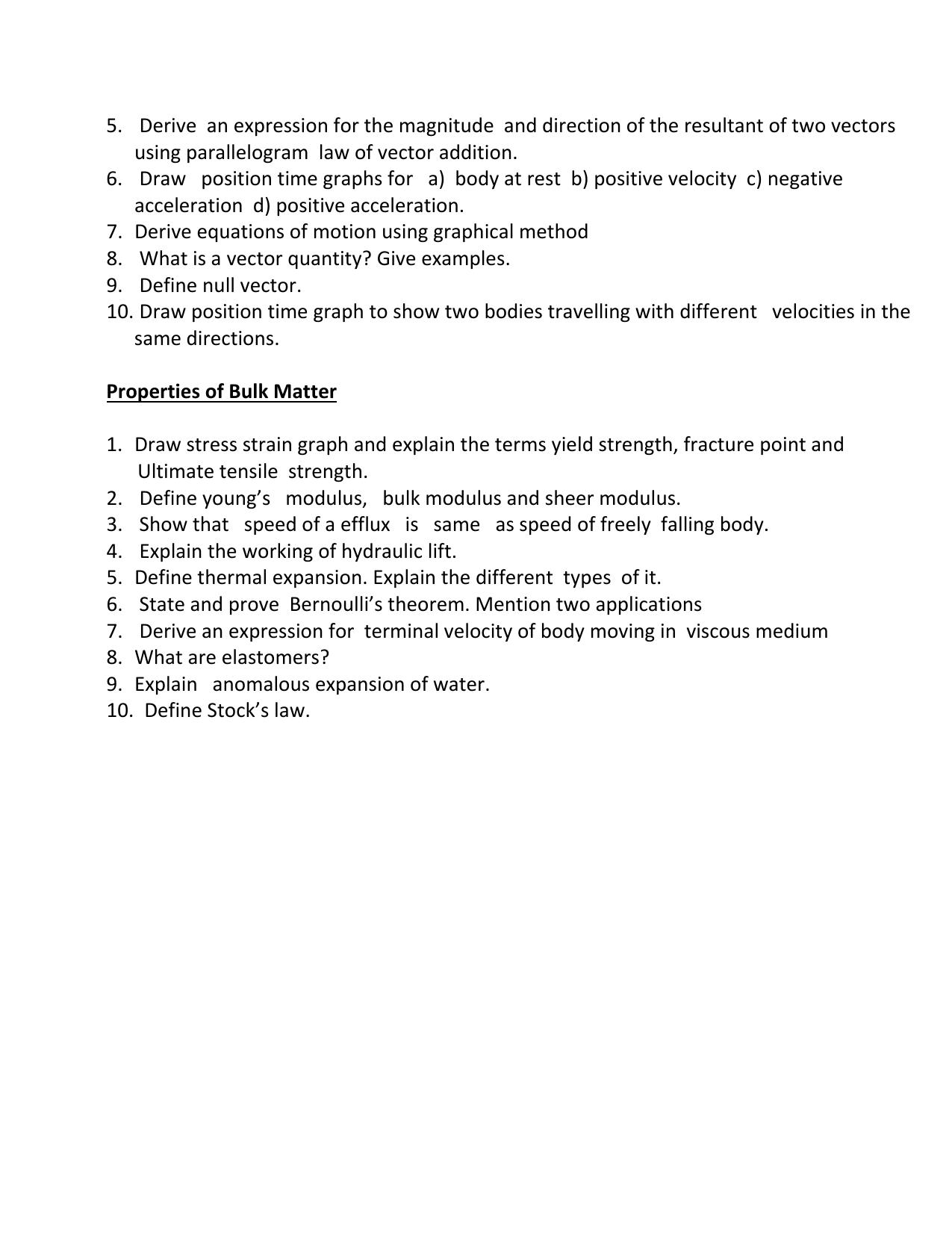 CBSE Worksheets for Class 11 Physics Assignment 1 - Page 2