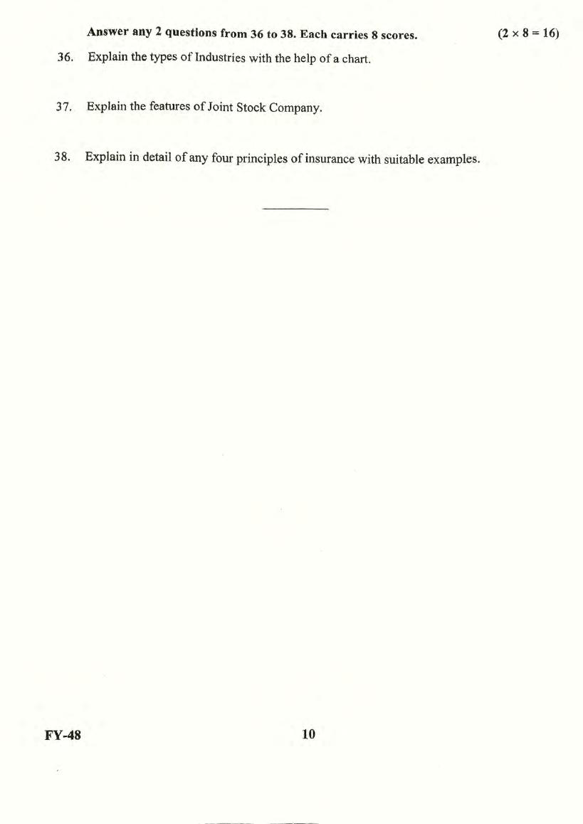 Kerala Plus One 2022 Business Studies Question Paper (EM) - Page 6