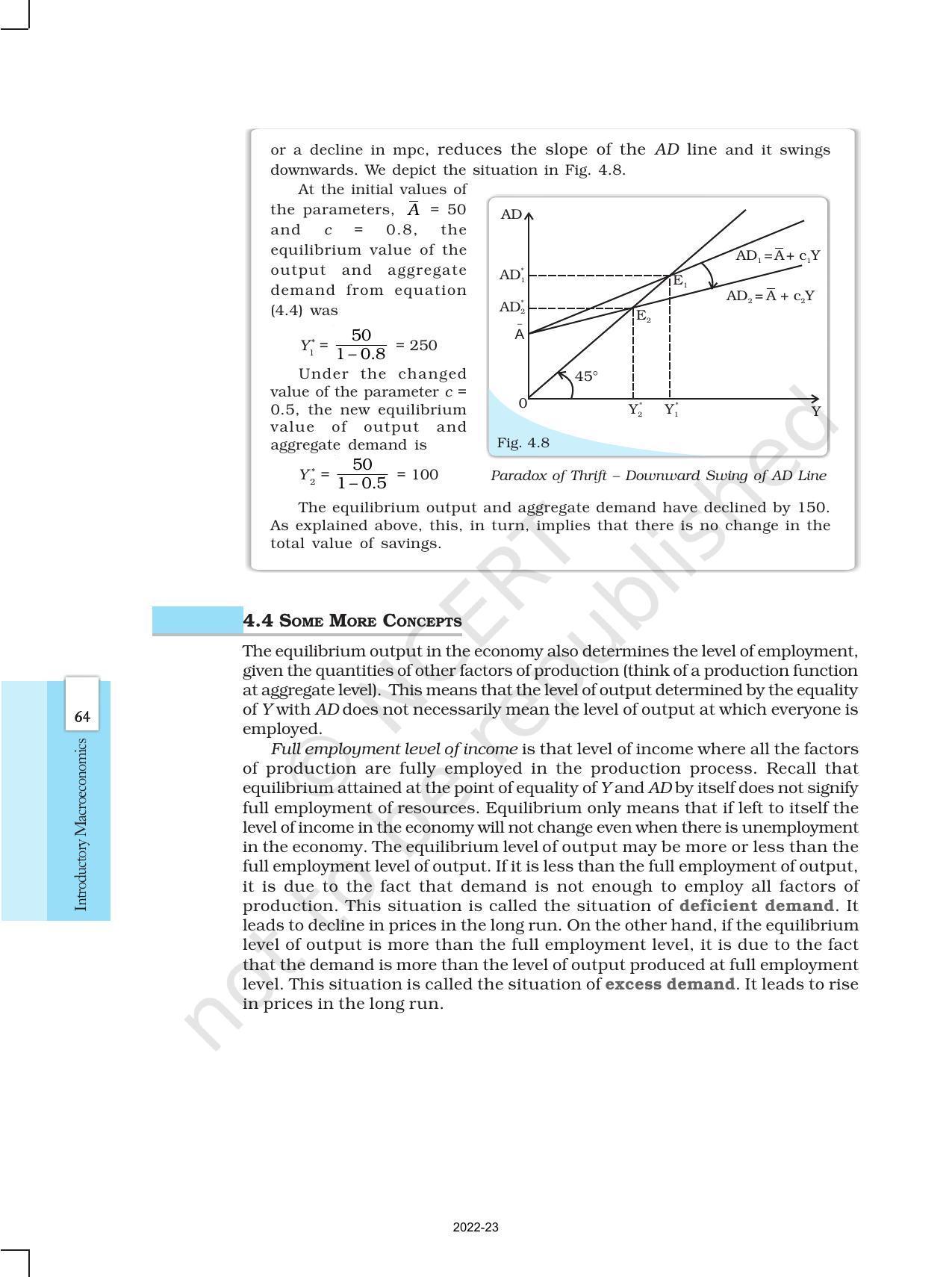 NCERT Book for Class 12 Economics (Macroeconomics) Chapter 4 Determination of Income and Employment - Page 12