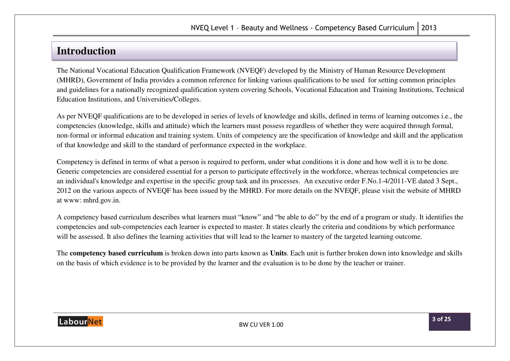 Maharashtra SSC Beauty and Wellness Syllabus - Page 3