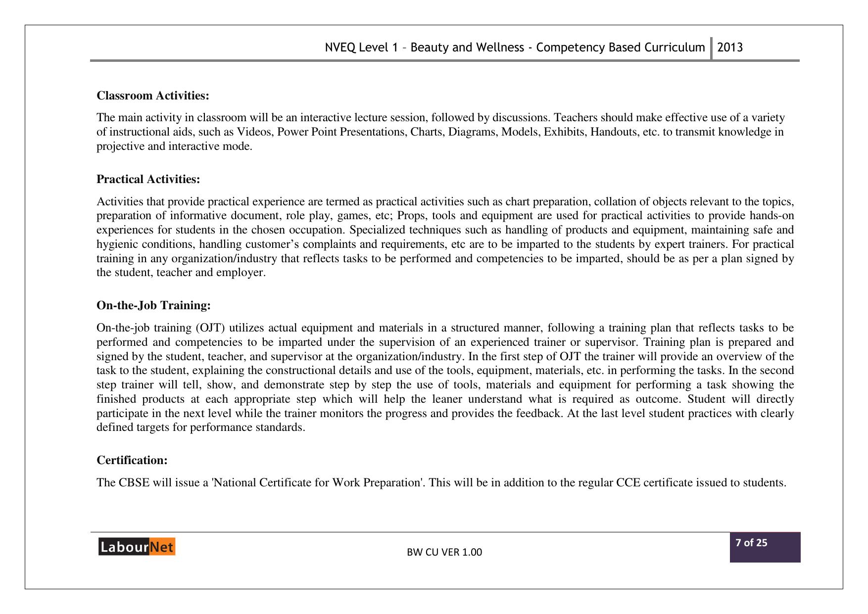 Maharashtra SSC Beauty and Wellness Syllabus - Page 7