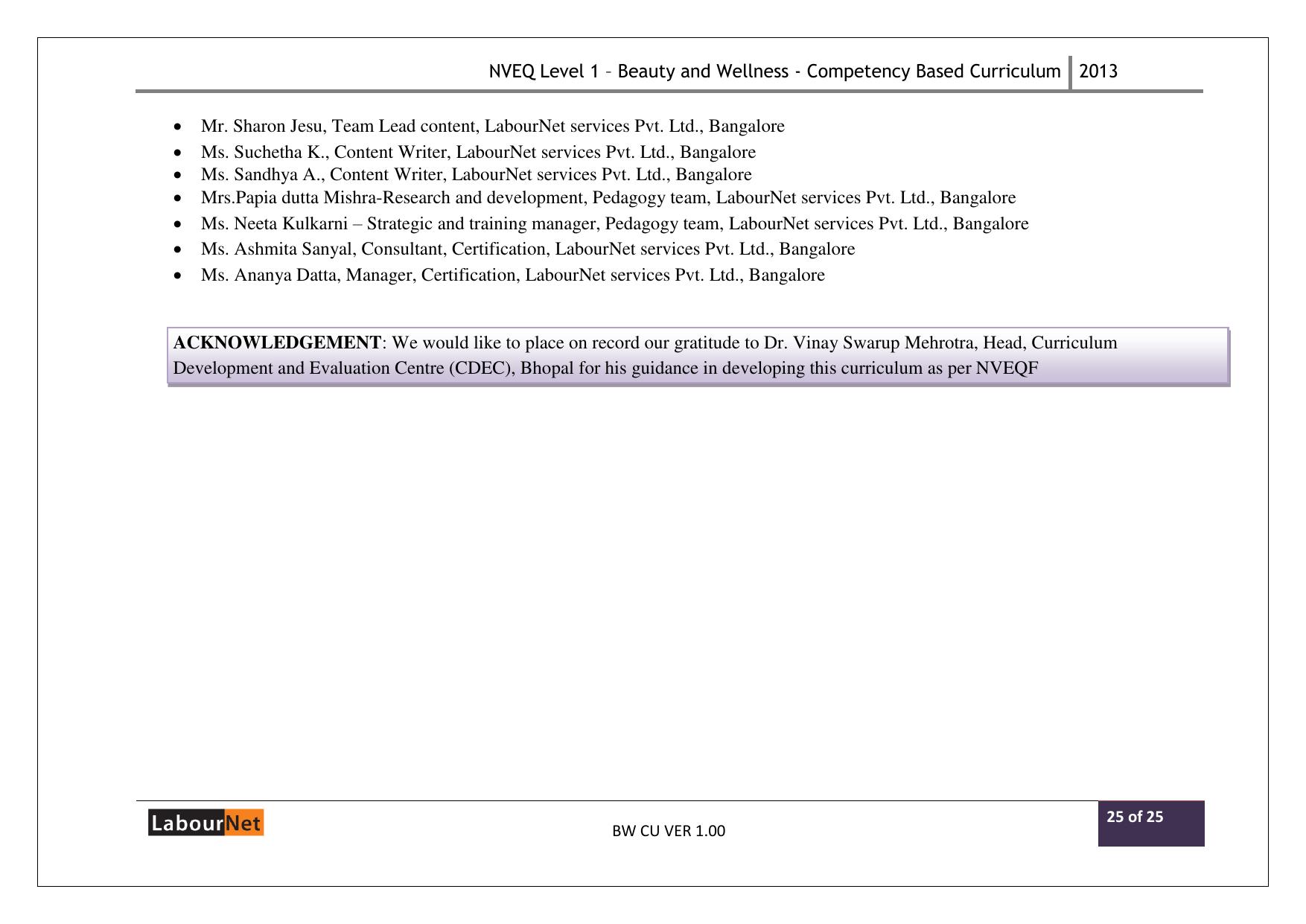 Maharashtra SSC Beauty and Wellness Syllabus - Page 25