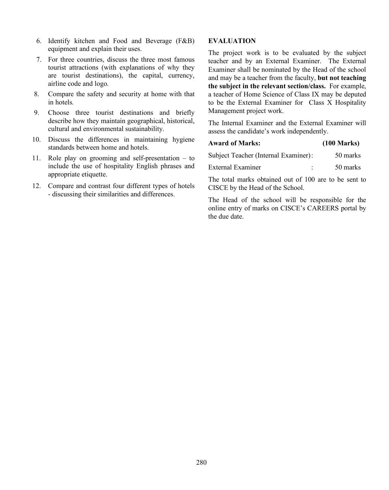 ICSE Hospitality Management Syllabus 2026 - Page 4