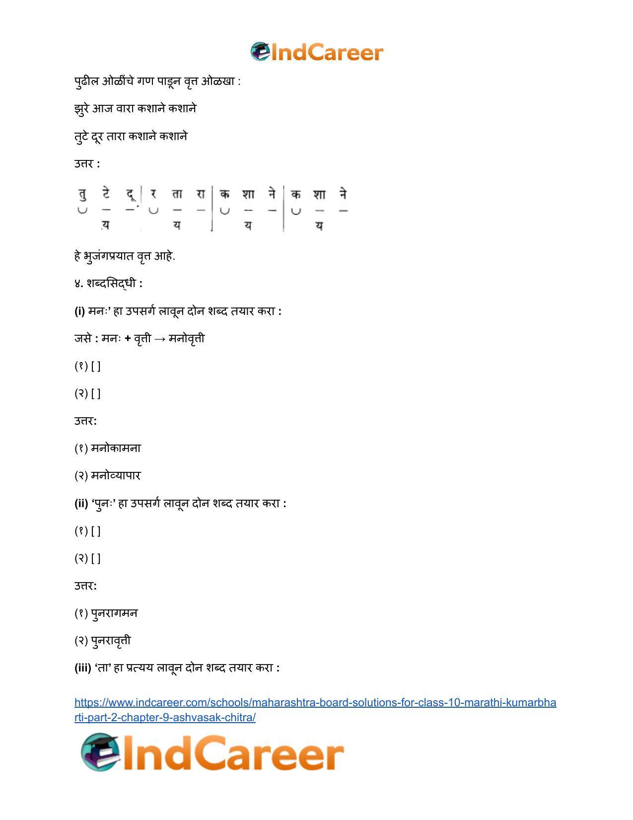 Maharashtra Board Solutions for Class 10- Marathi Kumarbharti (Part- 2): Chapter 9- आश्वासक चित्र - Page 15