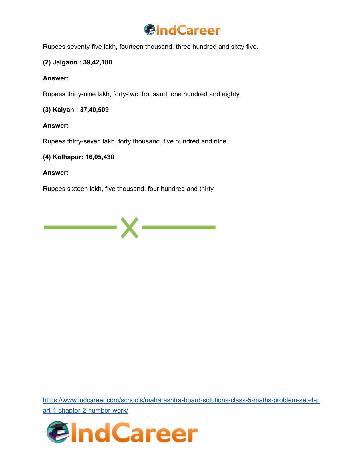 Maharashtra Board Solutions Class 5-Maths (Problem Set 4) - Part 1: Chapter 2- Number Work - Page 6