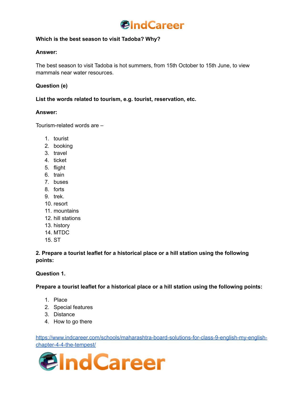 Maharashtra Board Solutions for Class 9- English (My English): Chapter 4.4- The Tempest - Page 12