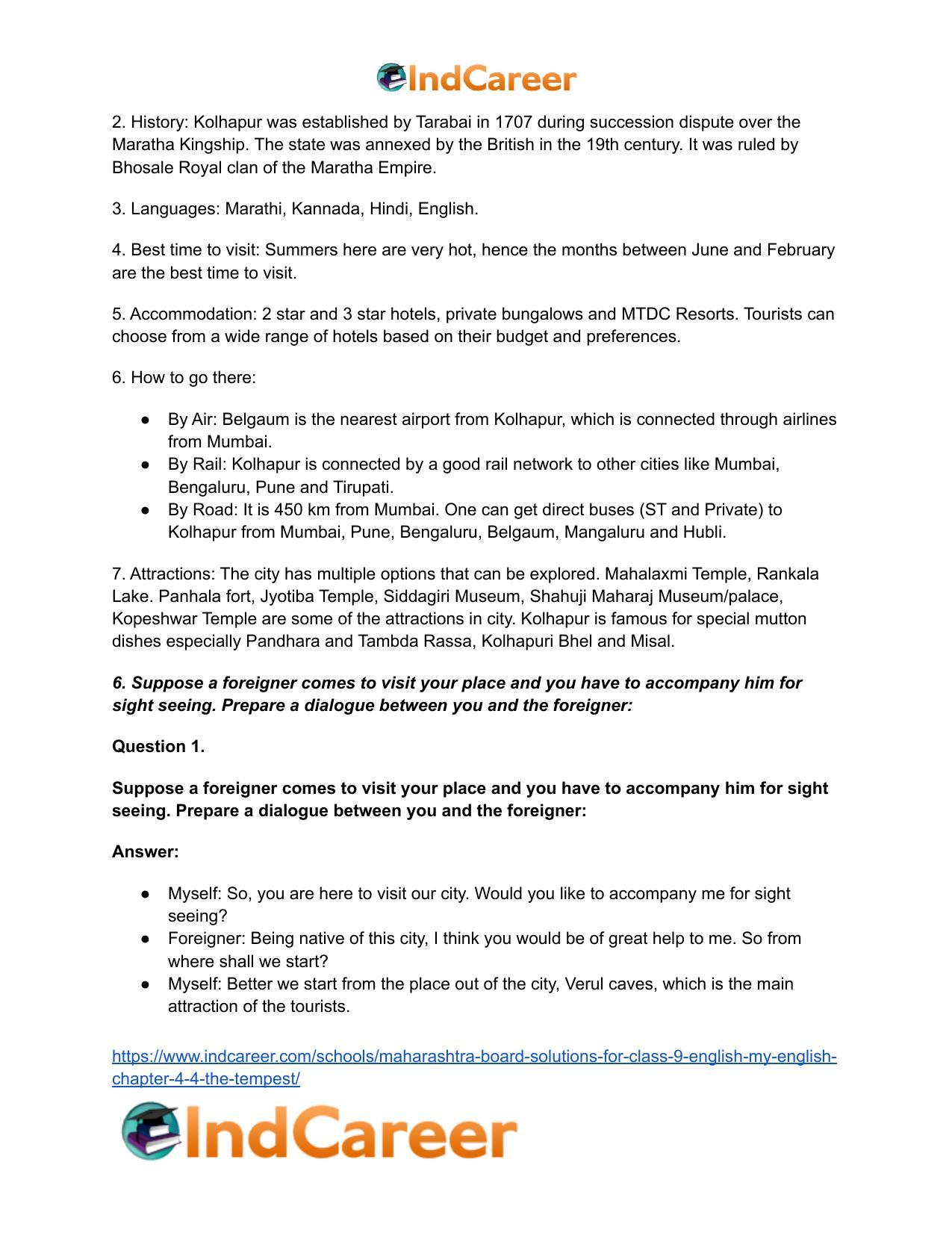 Maharashtra Board Solutions for Class 9- English (My English): Chapter 4.4- The Tempest - Page 16