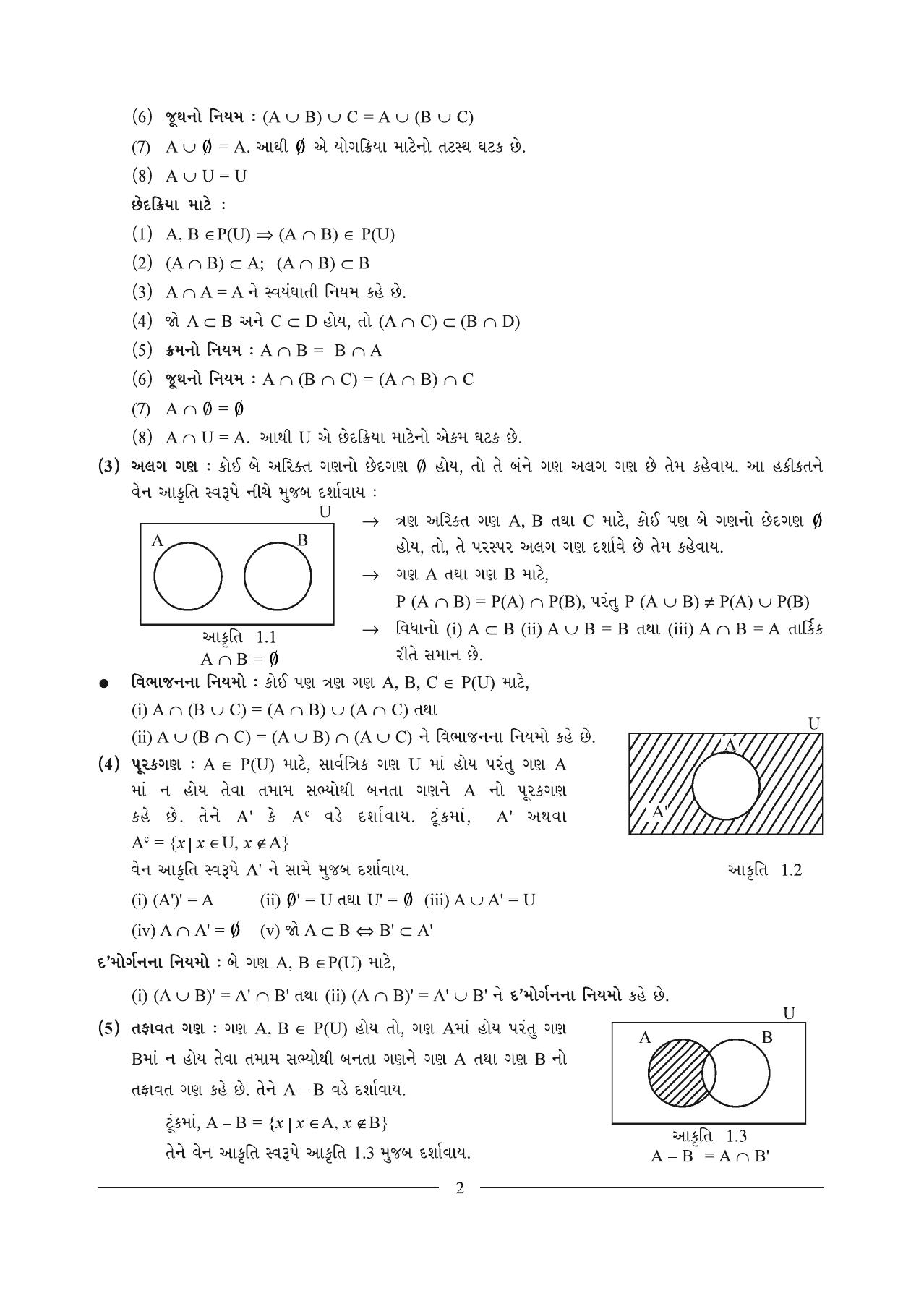 GSEB HSC Maths 1 Question Paper (Gujarati Medium)- Chapter 1 - Page 2