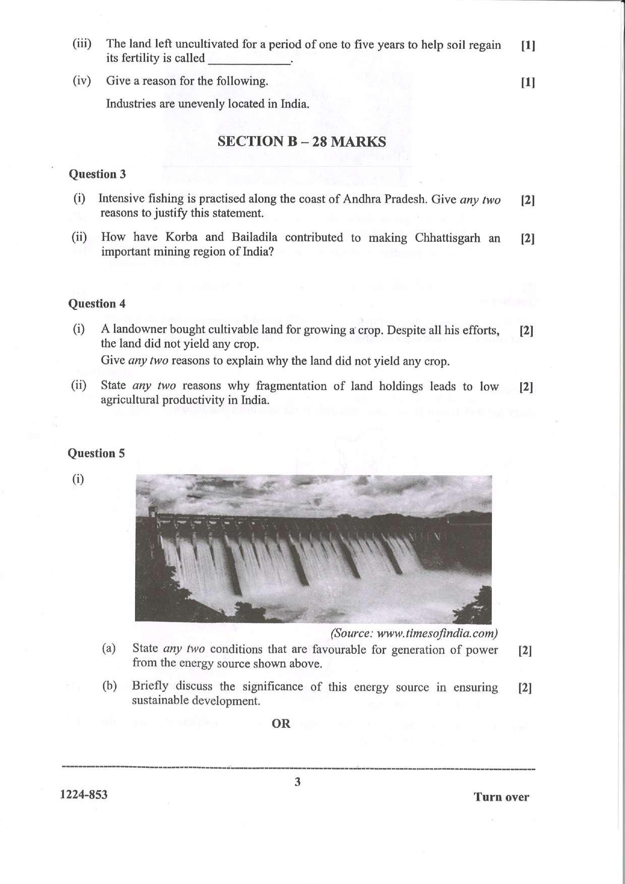 ISC Class 12 Geography 2024 Question Paper - Page 3