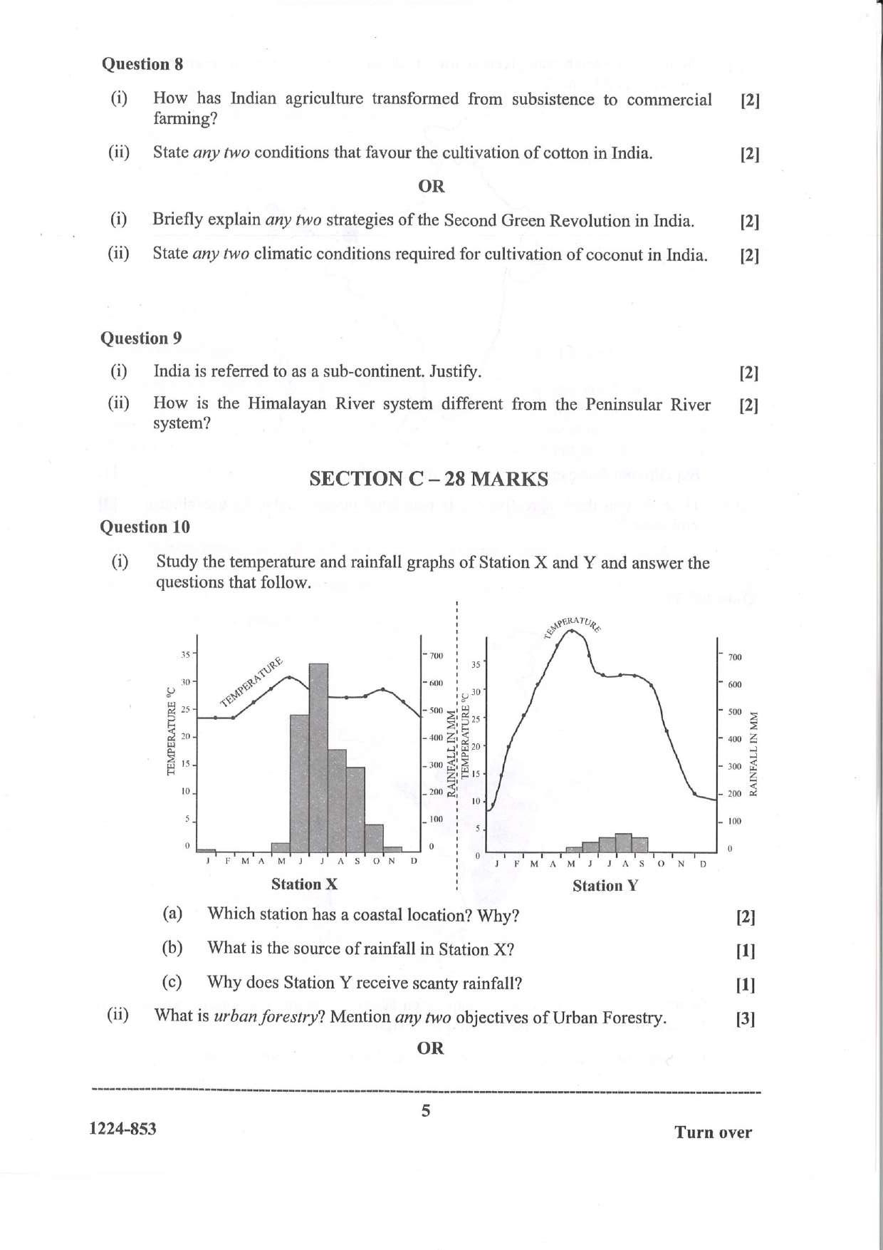 ISC Class 12 Geography 2024 Question Paper - Page 5