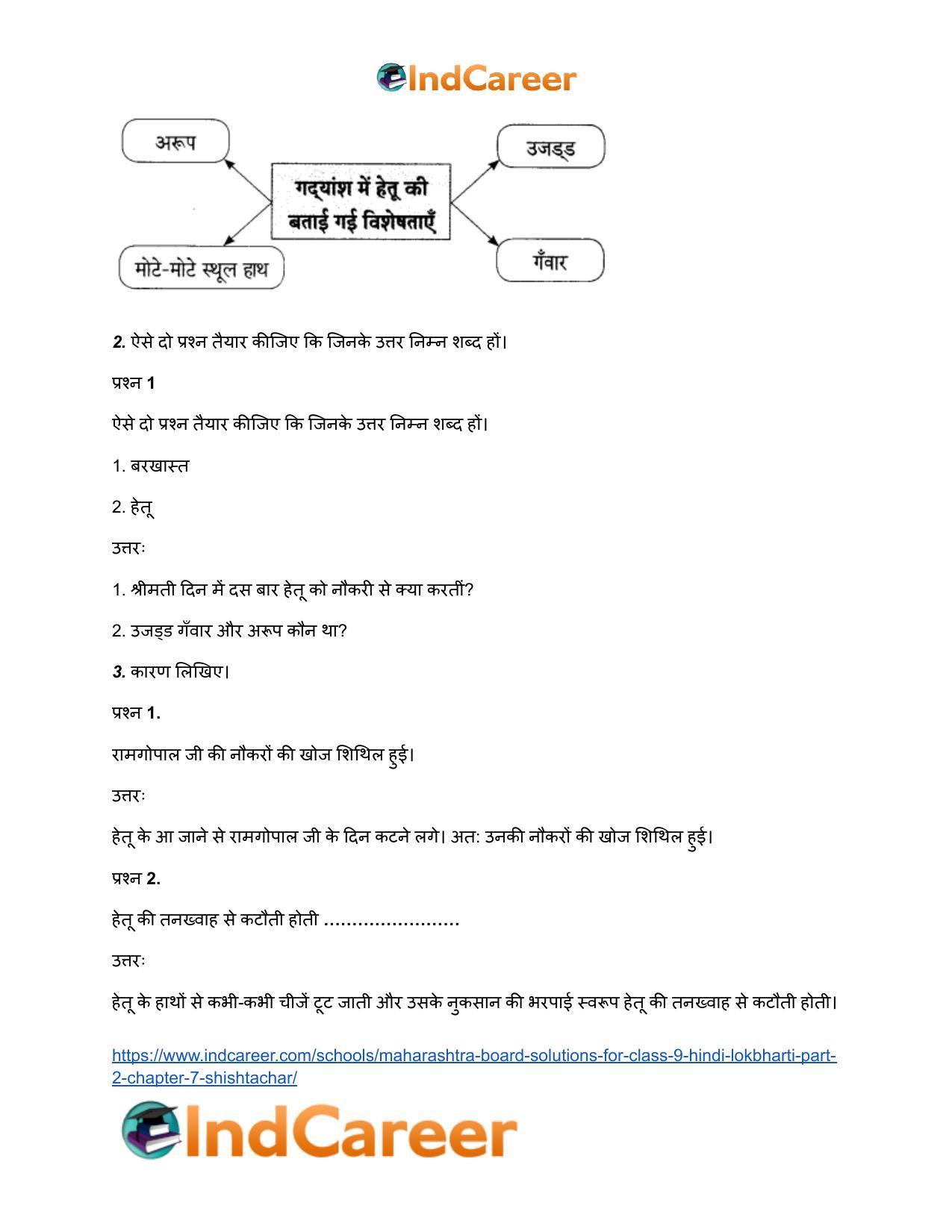 Maharashtra Board Solutions for Class 9- Hindi Lokbharti (Part 2): Chapter 7- शिष्टाचार - Page 3