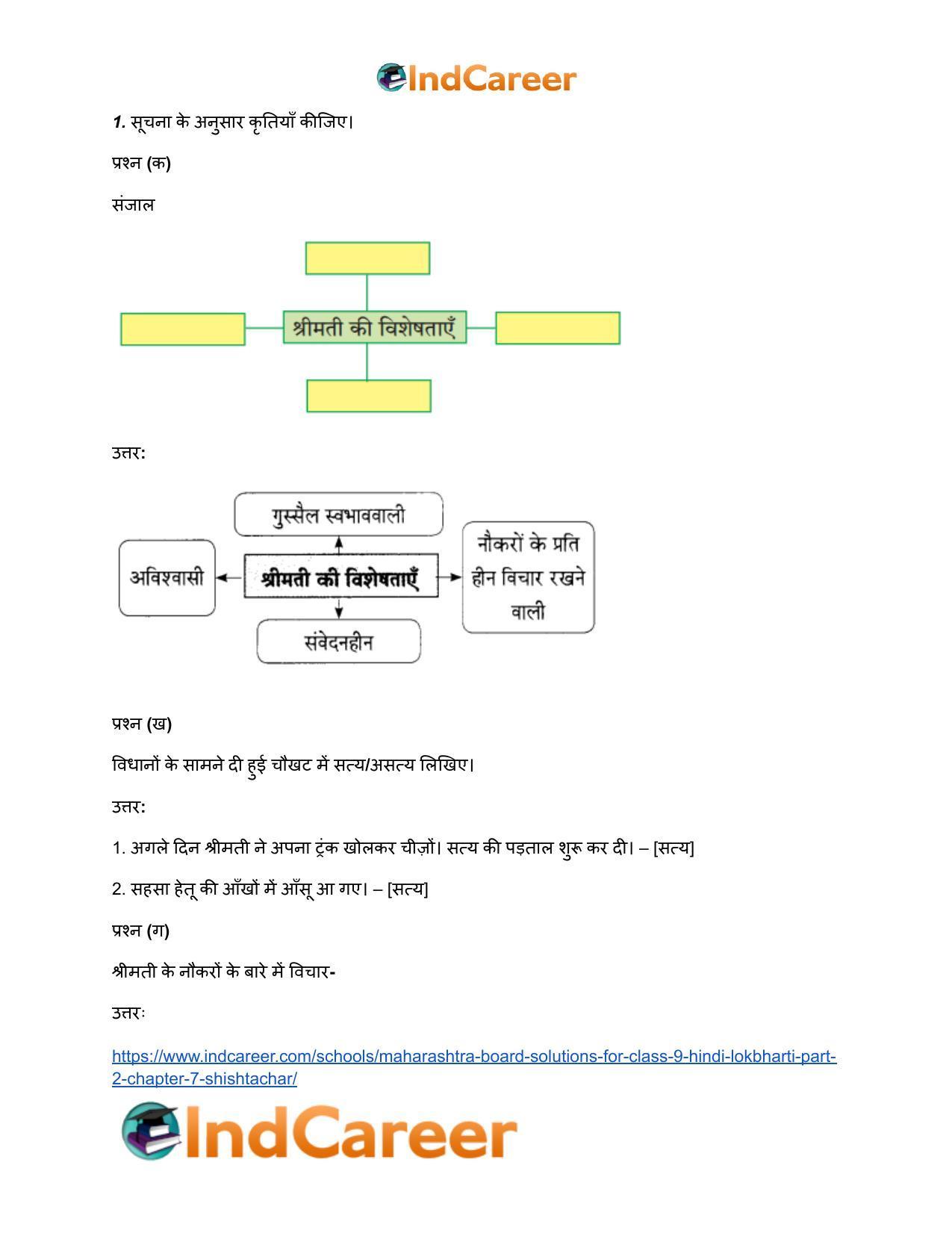 Maharashtra Board Solutions for Class 9- Hindi Lokbharti (Part 2): Chapter 7- शिष्टाचार - Page 5