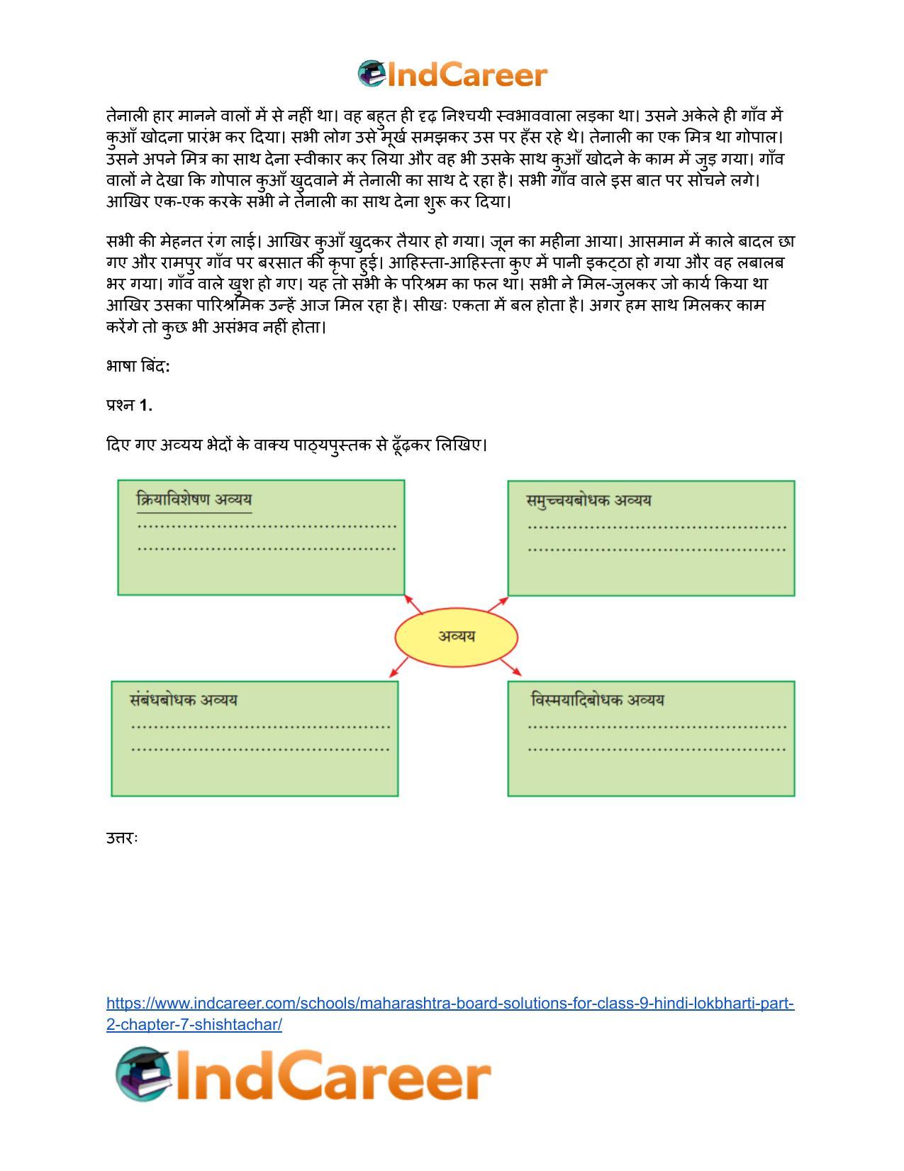 Maharashtra Board Solutions for Class 9- Hindi Lokbharti (Part 2): Chapter 7- शिष्टाचार - Page 7
