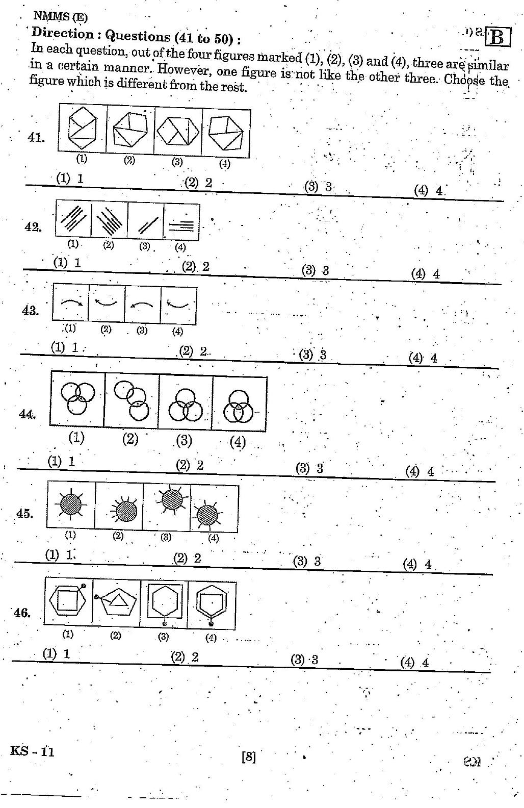 NMMS Feb 2021 - Booklet Code-B (English Medium) - Page 8