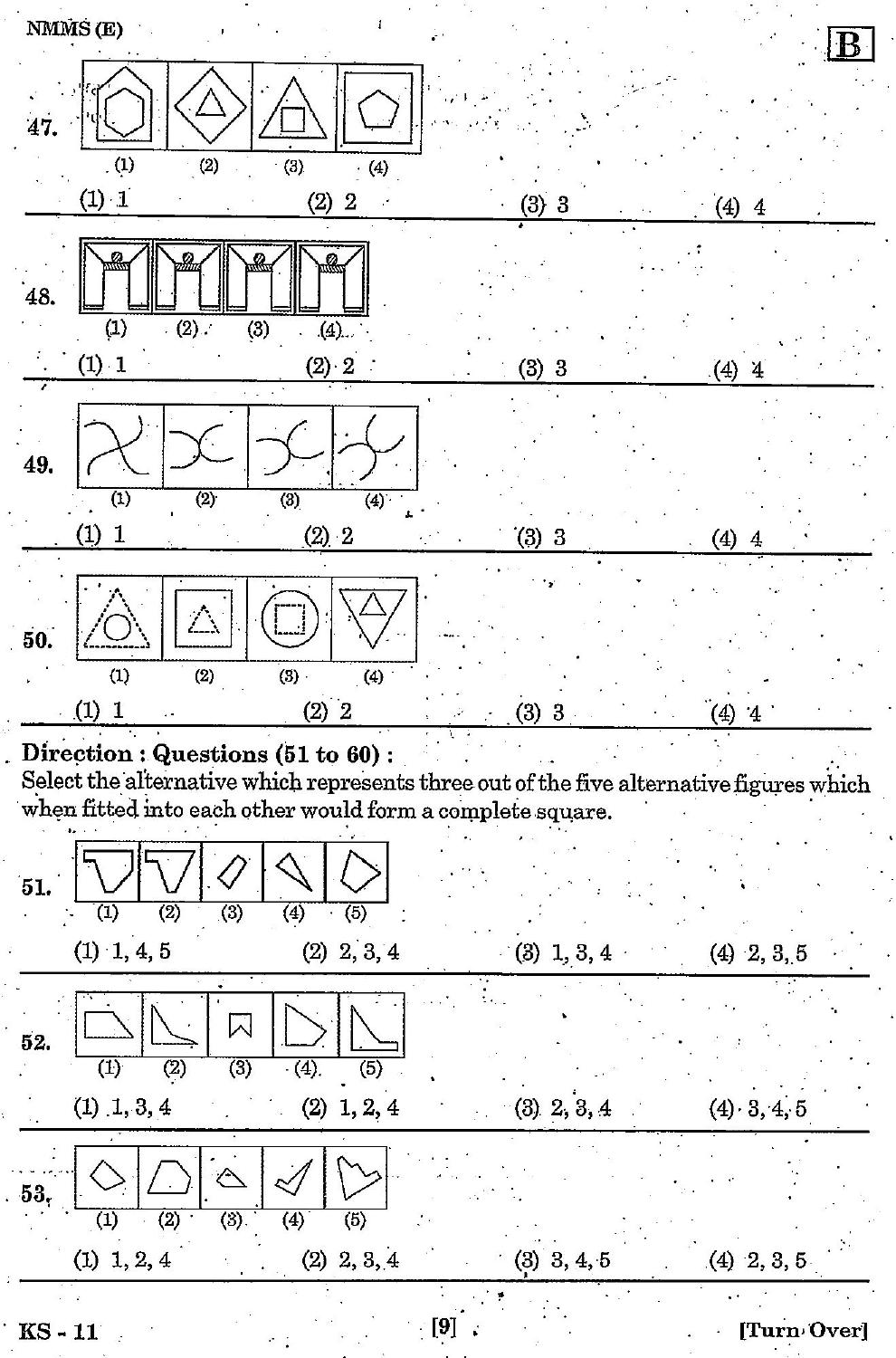 NMMS Feb 2021 - Booklet Code-B (English Medium) - Page 9