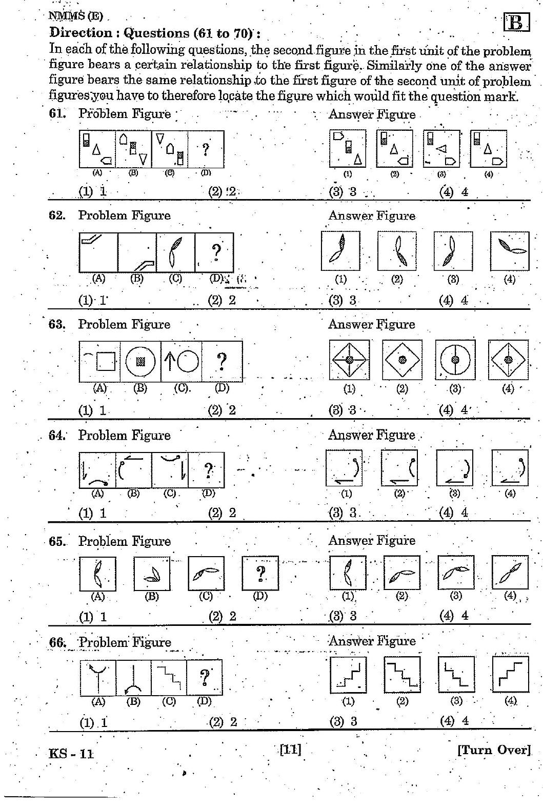 NMMS Feb 2021 - Booklet Code-B (English Medium) - Page 11