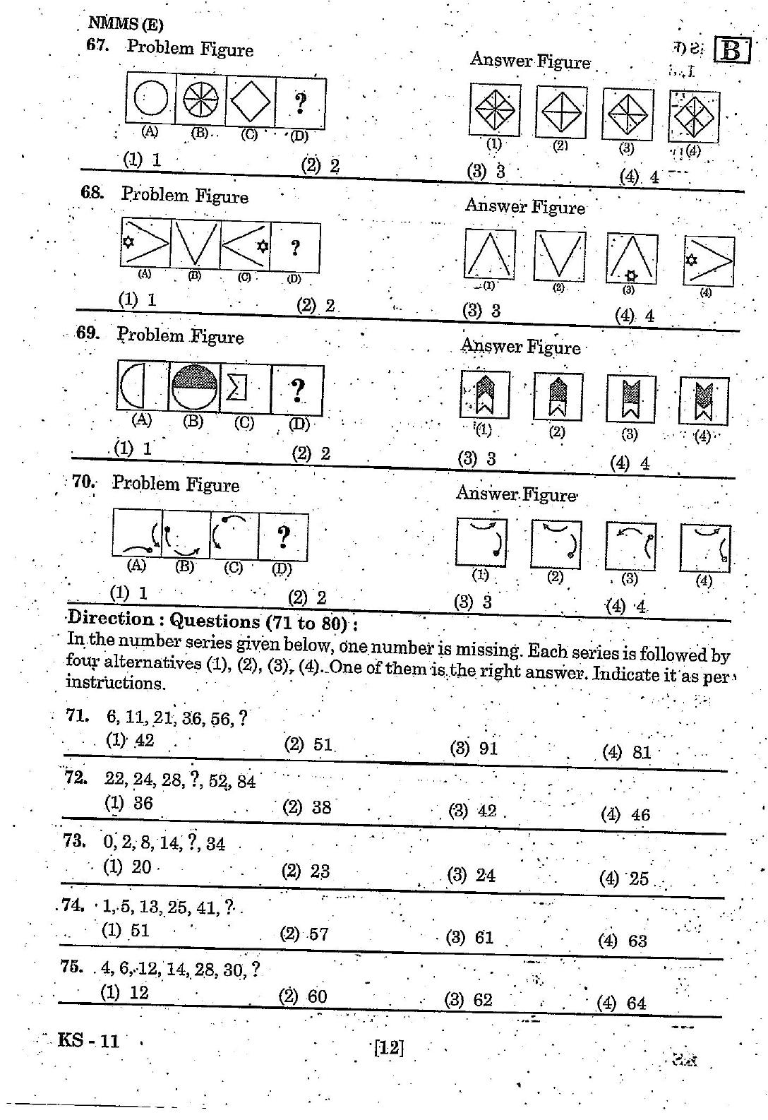 NMMS Feb 2021 - Booklet Code-B (English Medium) - Page 12