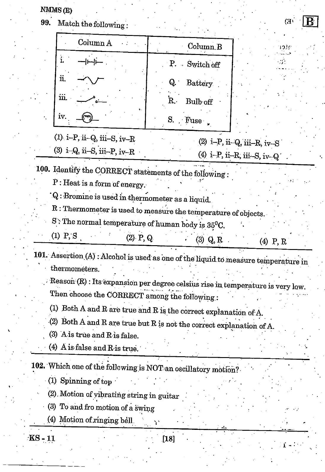 NMMS Feb 2021 - Booklet Code-B (English Medium) - Page 18