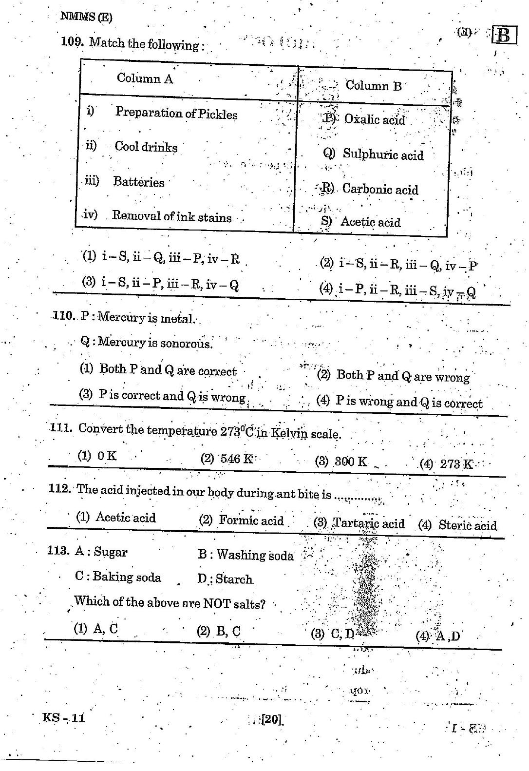 NMMS Feb 2021 - Booklet Code-B (English Medium) - Page 20