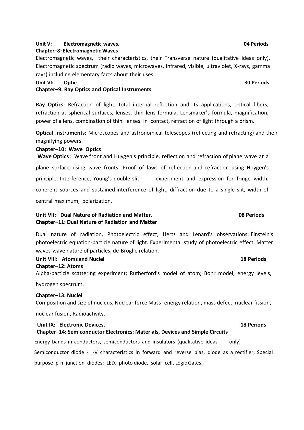AHSEC 2nd Year Physics Syllabus - Page 3