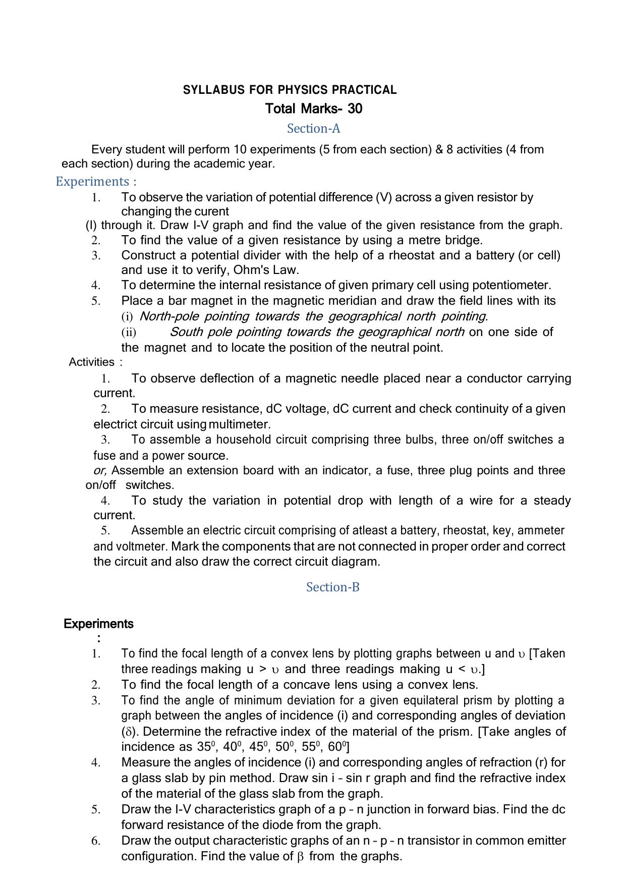 AHSEC 2nd Year Physics Syllabus - Page 4